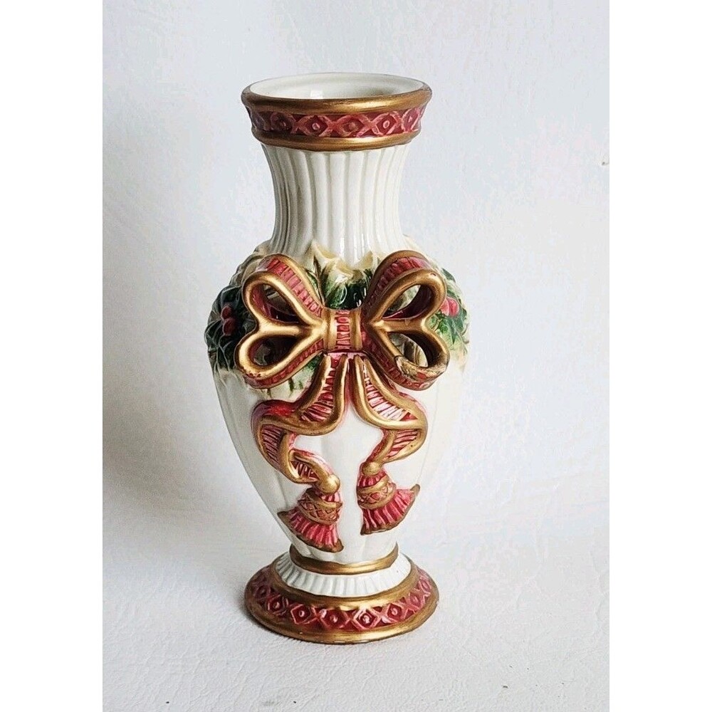 Fitz and Floyd Essentials Noel Candle Holders Christmas Bow Ribbon 5" Replacemen
